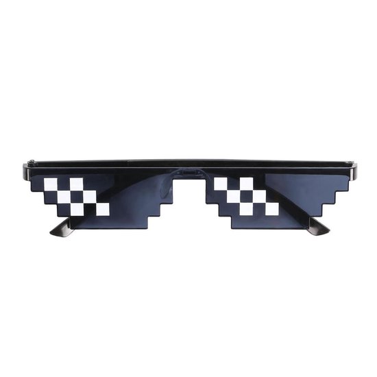 Finnacle - Thug Life Zonnebril - Deal With It - 8 Bit Bril - 6 Pixels - UV400 - Zwart