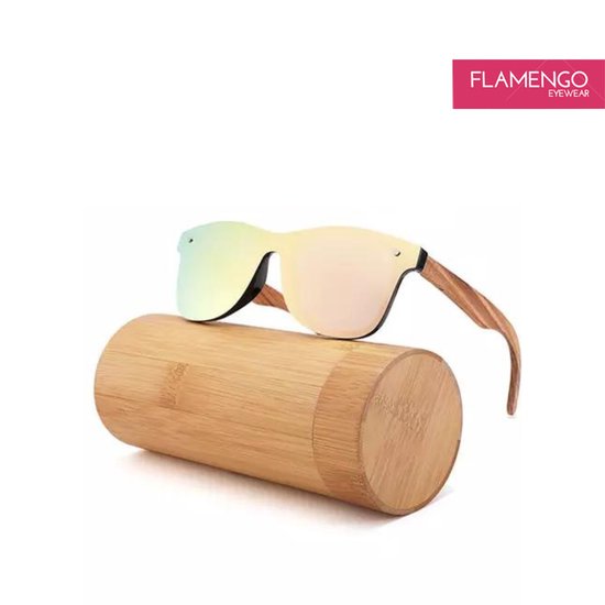 FLAMENGO Randloze Zonnebril – Sunglasses - Festival - Sport - Wintersport – Strand - Ski zonnebril - UV400 – Gepolariseerd - Geschikt voor dames/heren – Stijlvol Design – incl. brillenzakje van FLAMENGO