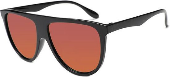 Flat Top Zonnebril Rood Spiegel van Voizco.