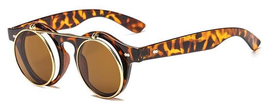 Flip Up Zonnebril Leopard van Vendee