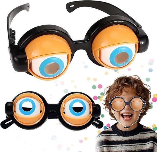 Foute Party bril - Grappige brillen met overdreven oogvormen - speelse accessoires - Verkleed Accessoires – Grappige Gekke Bril voor Carnaval, Feest & Halloween -Grappige brillen met overdreven oogvormen