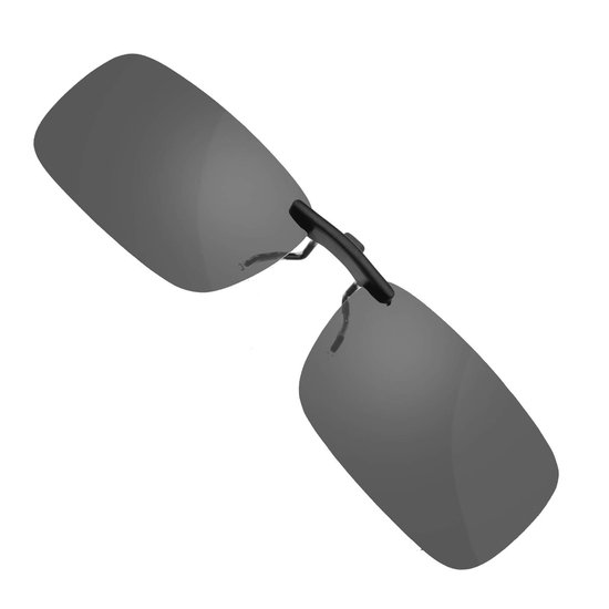 Frameloze Driving gepolariseerde Flip-up Bril Lens Zonnebril UV400 Donkergrijs van Merkloos