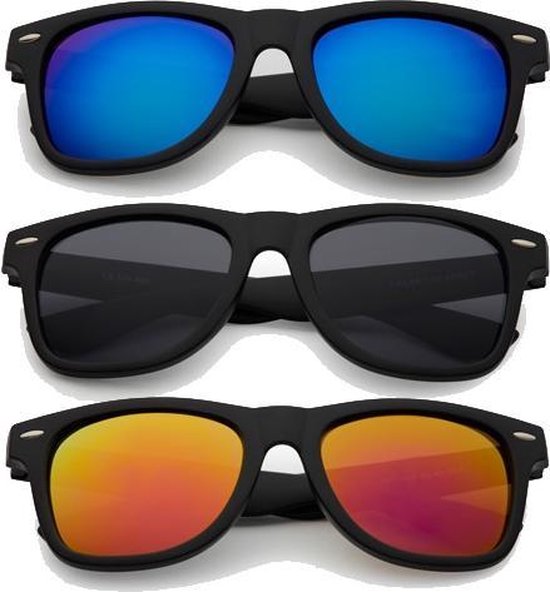 Freaky Glasses® - Classic Style Brillen - Festival Bril - Rave Zonnebril - Dames - Heren - 3 Stuks van Merkloos
