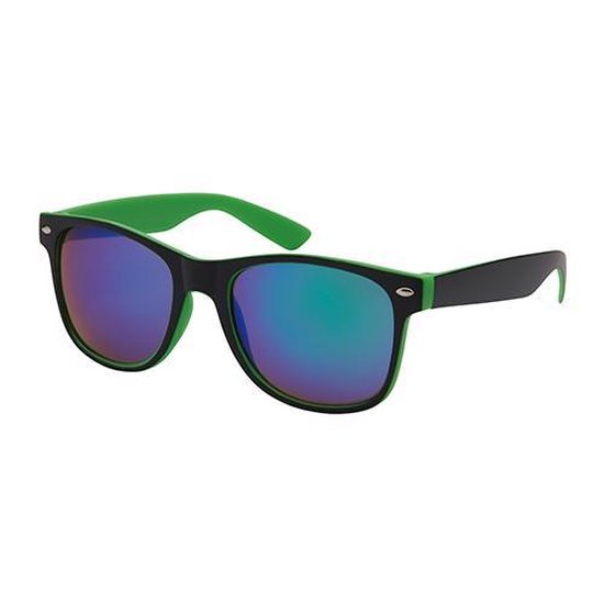 Freaky Glasses® – Classic Style - Festival Bril – Rave Zonnebril – Dames – Heren - Groen - Blauw van Freaky Glasses