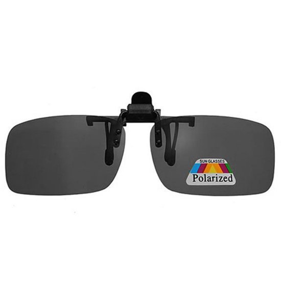Freaky Glasses - Clip-on zonnebril - Gepolariseerd - UV bescherming - Opklapbaar - Dames - Heren - Kunststof - zwart van Freaky Glasses