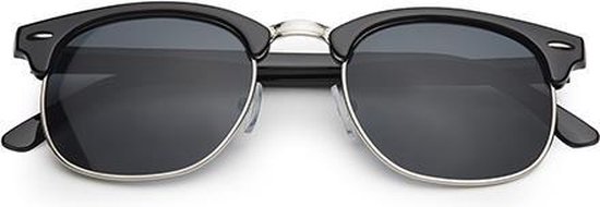 Freaky Glasses® – Club Style Zonnebril - Festival Bril – Rave Zonnebril - UV400 – Dames – Heren - Zwart - Zilver van Freaky Glasses