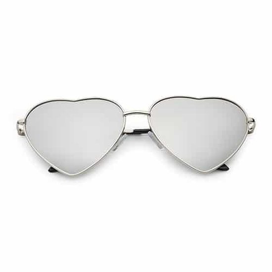 Freaky Glasses® - Hartjes Bril - Festival Bril - Rave Zonnebril - Dames - Heren - Zilver van Freaky Glasses