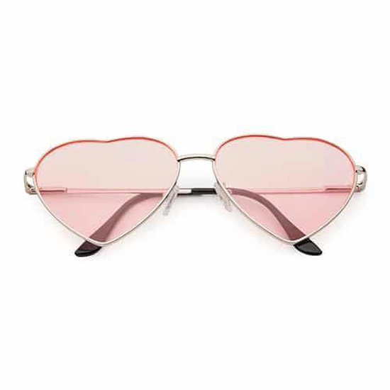 Freaky Glasses® – Hartjes Bril - Festival Bril – Rave Zonnebril – Gabber - Dames – Heren - Roze van Freaky Glasses