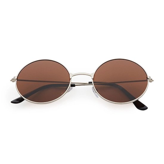 Freaky Glasses® - Hippie - Festivalbril - Rave Zonnebril - Gabber - Volwassenen - Dames - Heren - bruine lenzen van Freaky Glasses