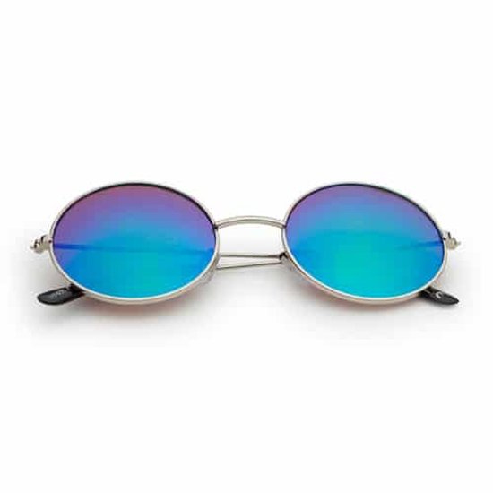 Freaky Glasses® - Hippie - Festivalbril - Rave Zonnebril - Gabber - Volwassenen - Dames - Heren - Groen-blauw spiegellenzen van Freaky Glasses