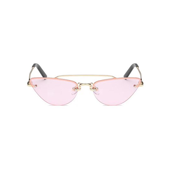 Freaky Glasses - Zonnebril Cat Eye - Festivalbril - Bril - Feest - Glasses - Heren - Dames - Unisex - Kunststof - Metaal - roze van Freaky Glasses