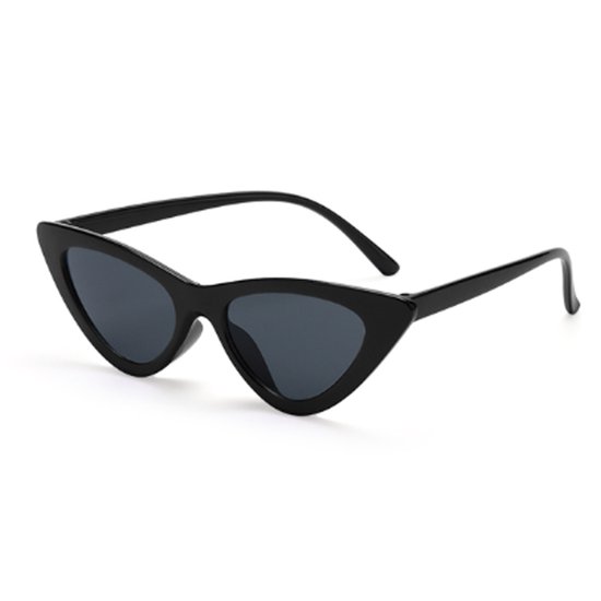 Freaky Glasses - Zonnebril Cat Eye - Festivalbril - Bril - Feest - Party glasses - Heren - Dames - Unisex - Kunststof - zwart van Freaky Glasses