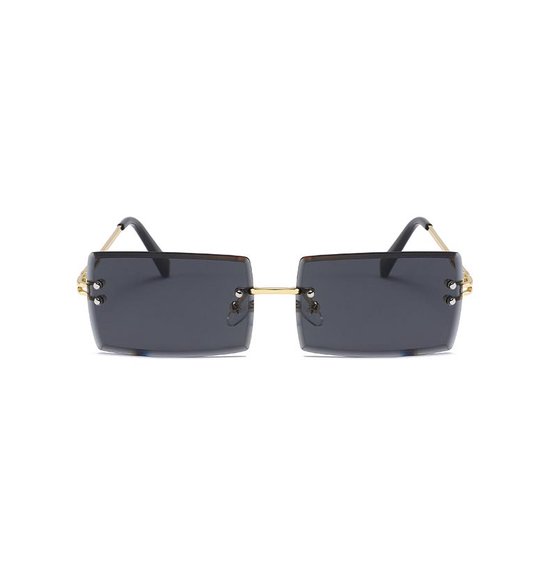 Freaky Glasses - Zonnebril rechthoekig - Festivalbril - Bril - Feest - Glasses - Heren - Dames - Unisex - Kunststof - zwart van Freaky Glasses