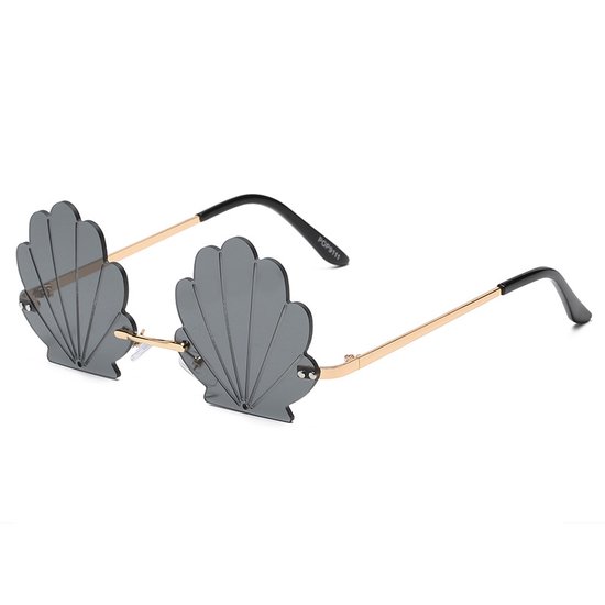 Freaky Glasses - Zonnebril schelp - Festivalbril - Bril - Feest - Glasses - Heren - Dames - Unisex - Kunststof - Metaal - zwart van Freaky Glasses