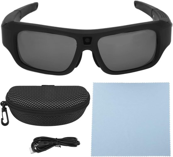 Full HD-foto- en video-opname zonnebril voor buitensporten - gepolariseerde UV-bescherming - 128 GB geheugen - slimme camerabrilondersteuning van GoVision