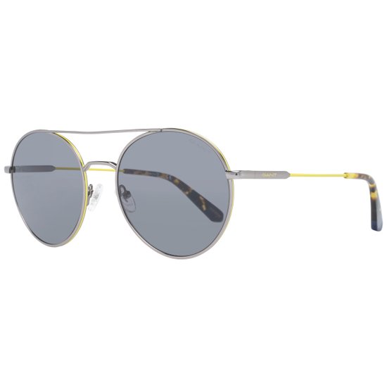 GANT Dames Mannen ronde zonnebril met grijze glas GA7117/S 08A / GANT accessoire / Klassieke Stijl Ronde Frame Zonnebril Unisex UV400 Bescherming Ultra Licht / unisex GANT sunglasses / lunettes de soleil / mooi chique cadeau / Aland optiek van GAN