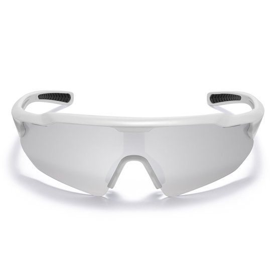 GearGlow Sport Zonnebril - Wit - Unisex - Gepolariseerd Glas - Hardloop Zonnebril