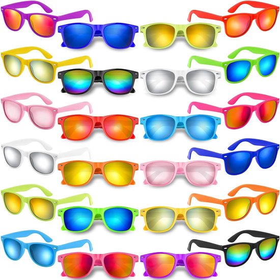 Gekleurde Zonnebrillen - Feestbrillen Zonnebril - Feestelijke Accessoires - UV400 Gepolariseerde Lens - 12 Kleuren - Meerdere Kleuren