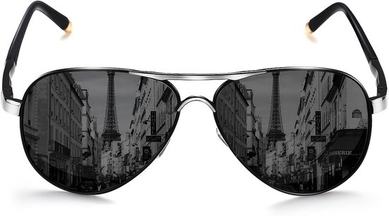 Gepolariseerde Aviator Zonnebril voor Mannen Vrouwen UV400 Metalen Frame Platte Top Rijden Outdoor Shades Lichtgewicht 58mm