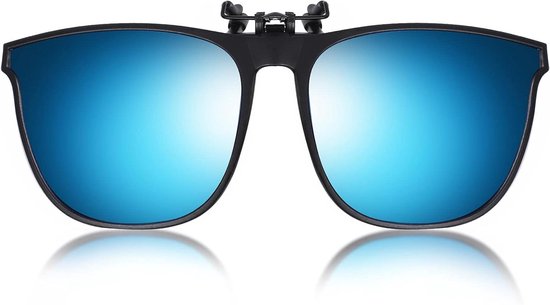 Gepolariseerde Clip-on Zonnebril - Bril clip-on zonnebril - Autorijden Vissen - UV400 Lens Technologie - One Size - Blauw van Merkloos