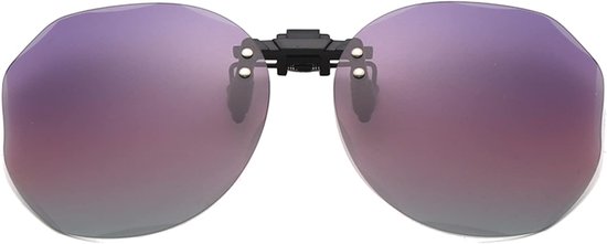 Gepolariseerde Clip on Zonnebril voor Mannen en Vrouwen - Veelhoekig Frameless Ontwerp met UV400 Bescherming van Merkloos