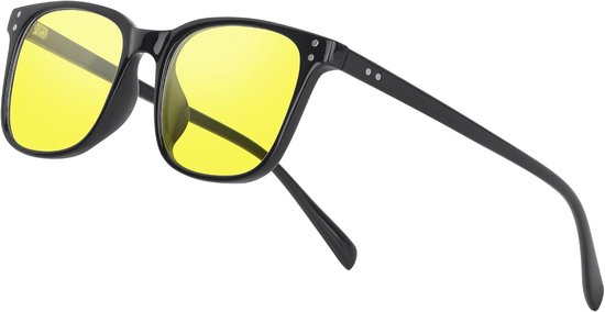 Gepolariseerde Nachtbril - Anti-glare Nachtzichtbril voor Autorijden ’s Nachts Gele Getinte Zonnebril voor Heren en Dames