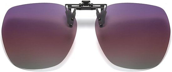 Gepolariseerde Zonnebril Clip-On Ronde Anti-Glare Met UV400 Bescherming van Merkloos