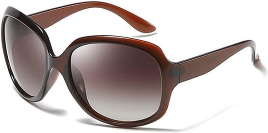 Gepolariseerde Zonnebril Dames Ronde Oversized UV400 Bescherming van Merkloos