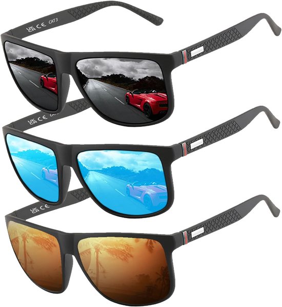 Gepolariseerde zonnebril met Vintage Montuur voor Outdoor Activiteiten van Merkloos