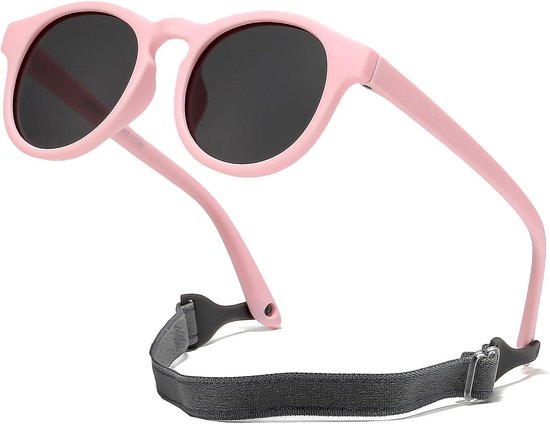 Gepolariseerde zonnebril voor kinderen met vlinders - UV-bescherming, rubberen bril voor jongens en meisjes (leeftijd 2-10) van Merkloos