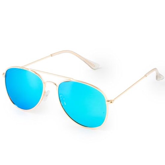 Gepolariseerde Zonnebril voor Kinderen vanaf 10 jaar - UV400 Bescherming, Lichtgewicht Metalen Montuur, Pilootstijl van Merkloos