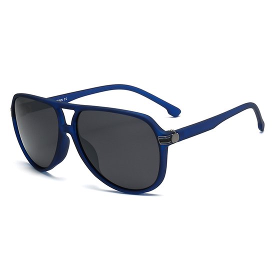 Glazou |Proffesore Zwarte lens & Mat Blauw montuur zonnebril C5| Festival bril| Retro Zonnebril | Zonnebril Heren | Zonnebril Dames | Gepolariseerd | Heren & Dames bril| Zomerbril,bril,brillen |Zonnebrillen| 54m| Zwart/Blauw |2025 Model|Unisex van Merkloos