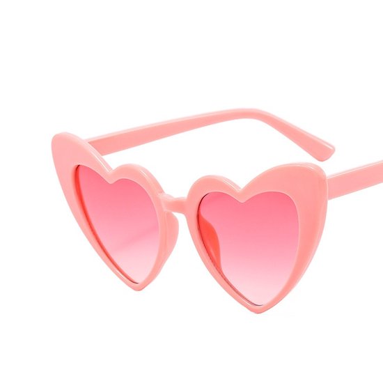 Go Go Gadget - Bril - Festival bril - Geen UV bescherming - Hartvorm - 1 stuk - Roze van Merkloos