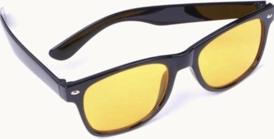 Go Go Gadget - Bril - Nachtbril - Mistbril - Autorijden - Zwart - Gele glazen