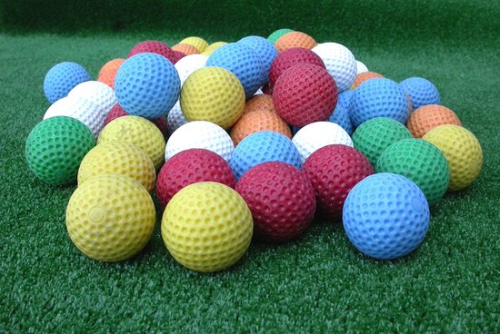 Golfballen-Midgetgolfballetjes-50 Stuks - Diverse kleuren – 40mm van DeoDap