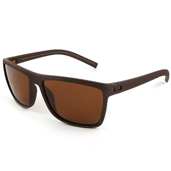 Golfbrillen – Gekleurde golfbrillen en zonnebrillen Geschikt voor heren en dames, met UV-bescherming (bruin montuur, bruine glazen)