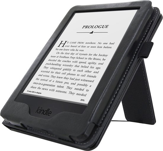 Goodline® - Hoesje geschikt voor de Amazon Kindle (6") 7th Generation - 2in1 Hoes / Stand Cover / Sleepcover - Zwart van Goodline