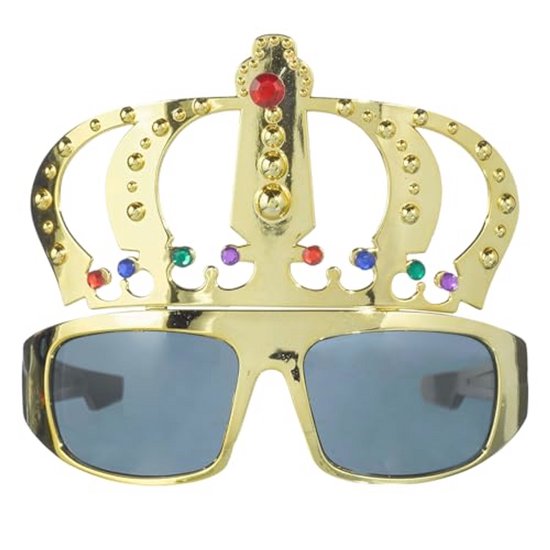 Grappige gouden zonnebril voor volwassenen - Perfect voor carnaval en feestelijke gelegenheden van Merkloos