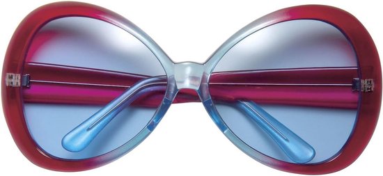 Grote Hippie Bril met Kleurrijk Montuur voor Feest en Carnaval van Folat