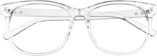 Grote Hoorn Bril - Nepbril Nerdbril - Dagelijkse Stijl - UV400 Bescherming - 14 x 5.5 cm - Transparant
