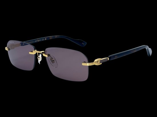 Gucci GG1221S 002 Zonnebril - Heren - Goudkleurig van Merkloos
