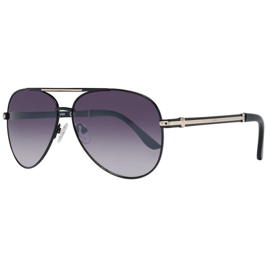 Guess - GF0173 - Zonnebril - Unisex - Zwart - Paarsblauwe lens van Merkloos