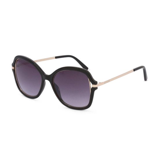 Guess - GF0352 - Zonnebril - Dames - Zwart en Goudkleurig - Paarse lens van Merkloos
