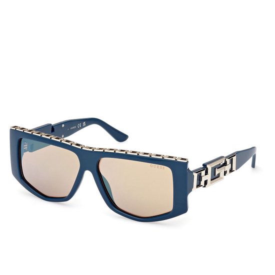 Guess Gu7914 Dames Zonnebril Transparant,Blauw Vrouw van Merkloos