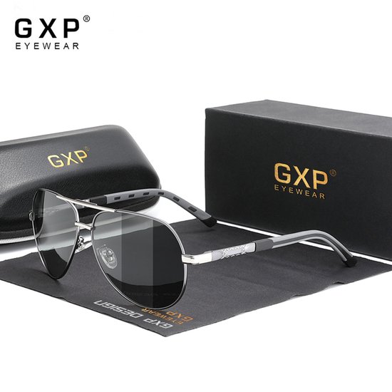 GXP Classic Aluminium Gepolariseerde Zonnebril met Coatinglens - Dames en Heren Rijbril - Pilotenbril met UV400 en polarisatie filter- GUN PHOTO