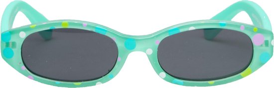 Haga Eyewear Kinderzonnebril Colibri - Aqua Confetti- 5-10 jaar - 100% UV-A en UV-B Bescherming - Lichtgewicht en Flexibel - Inclusief Microvezel Pouch