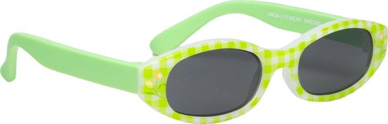 Haga Eyewear Kinderzonnebril Colibri - Groen - 5-10 jaar - 100% UV-A en UV-B Bescherming - Inclusief Microvezel Pouch