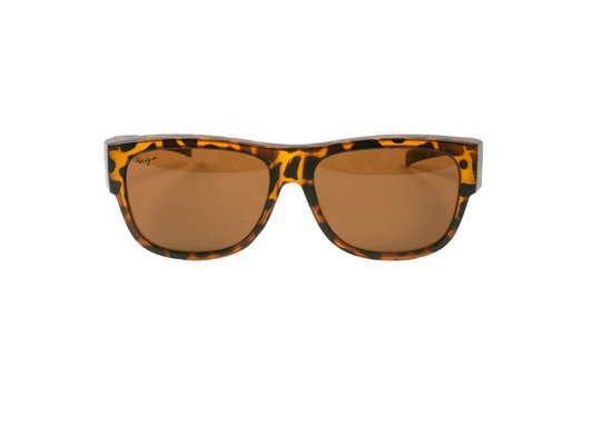Haga Eyewear overzet zonnebril groot bruin polariserend - overzetbril - overzetzonnebril van HAGA Eyewear