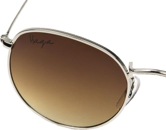 Haga Eyewear zonnebril rond zilver van HAGA Eyewear