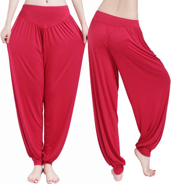 Harembroek - Harem palts - Yogabroek - Losse broek - Chillbroek - Harem - Rood - XXL - Chillpants - Yoga van Die Spiegelburg.